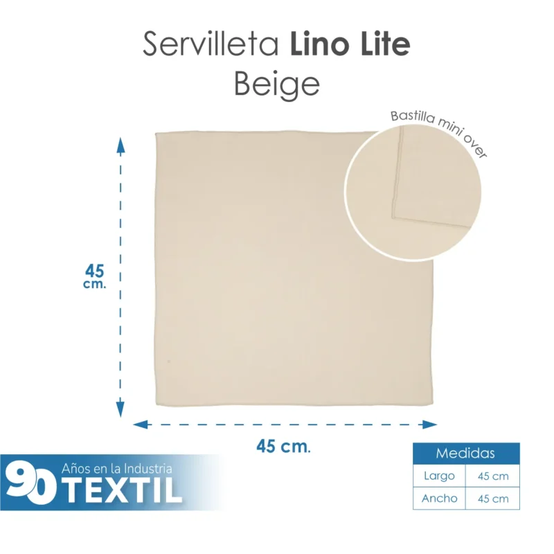 Servilleta Lino Lite 45x45 cm Beige