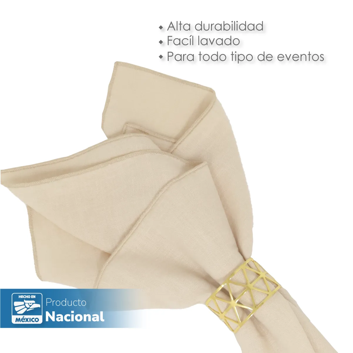 Servilleta Lino Lite 45x45 cm Beige: imagen 4