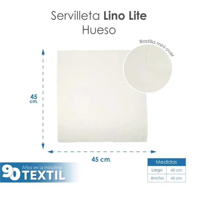 Servilleta Lino Lite 45x45 cm Hueso