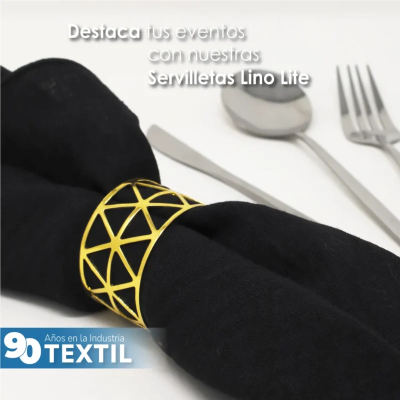 Servilleta Lino Lite 45x45 cm Negro