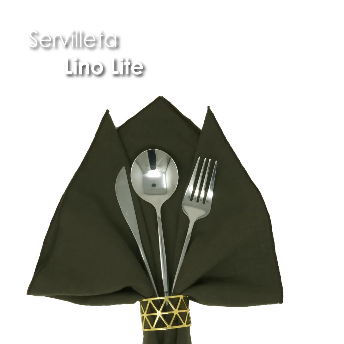 Servilleta Lino Lite 45x45 cm Olivo: imagen 5