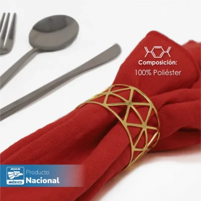 Servilleta Lino Lite 45x45 cm Rojo: imagen 3