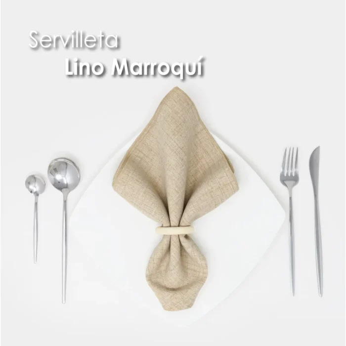 Servilleta Lino Marroquí Arena 100% Poliéster
