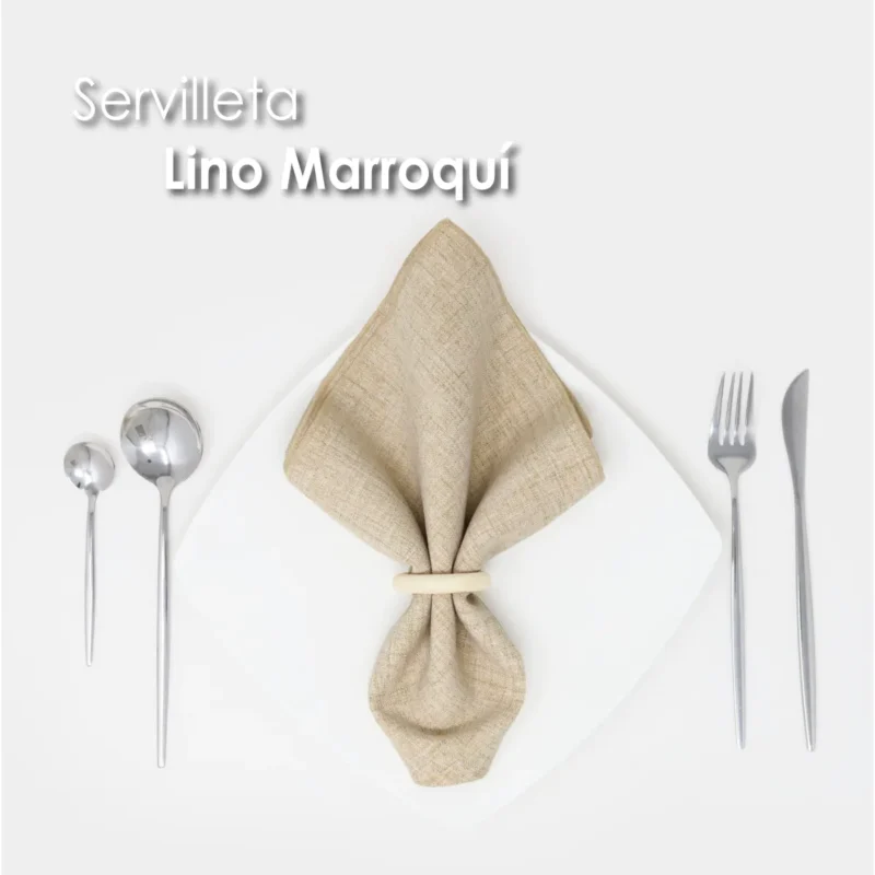 Servilleta Lino Marroquí Arena 100% Poliéster