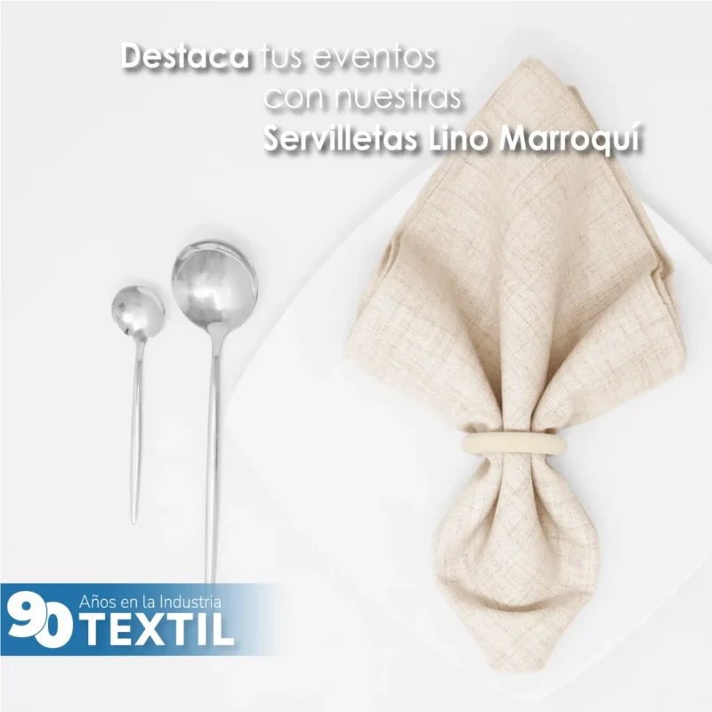 Servilleta Lino Marroquí Arena Caribe 100% Poliéster