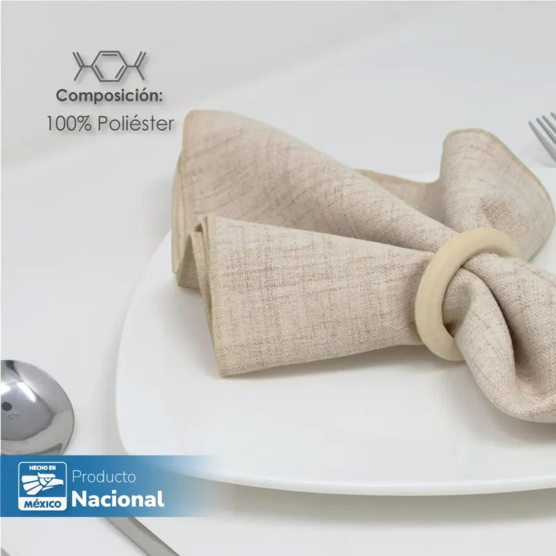 Servilleta Lino Marroquí Beige 100% Poliéster