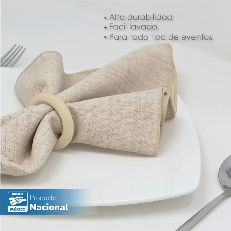 Servilleta Lino Marroquí Beige 100% Poliéster