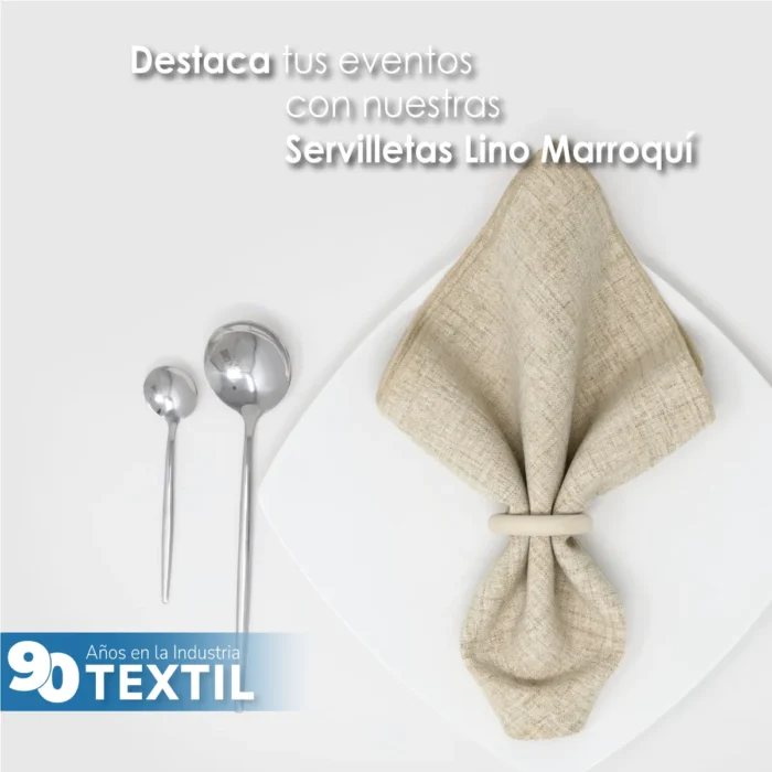 Servilleta Lino Marroquí Beige 100% Poliéster