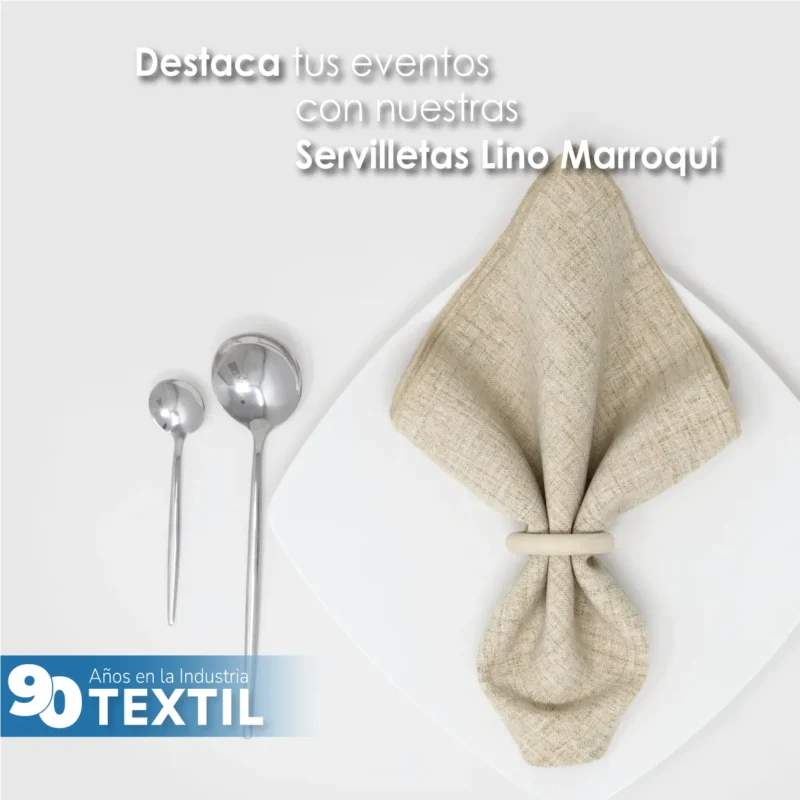 Servilleta Lino Marroquí Beige 100% Poliéster