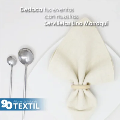 Servilleta Lino Marroquí Crudo 100% Poliéster: imagen 4