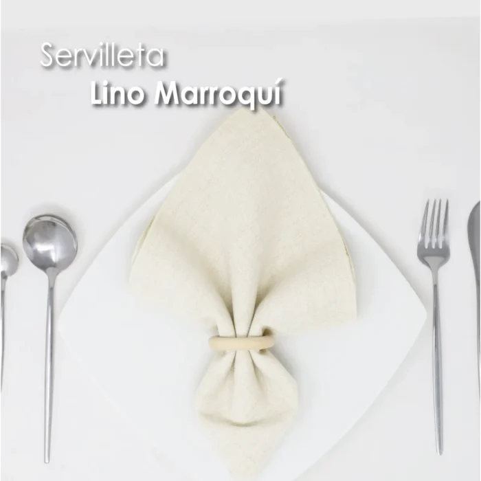 Servilleta Lino Marroquí Crudo 100% Poliéster