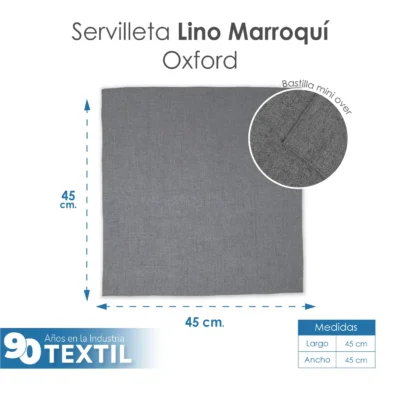 Servilleta Lino Marroquí Oxford 100% Poliéster: imagen 2
