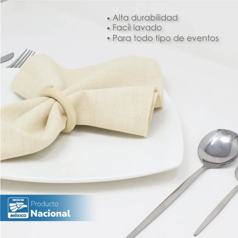 Servilleta Lino Marroquí Hueso 100% Poliéster