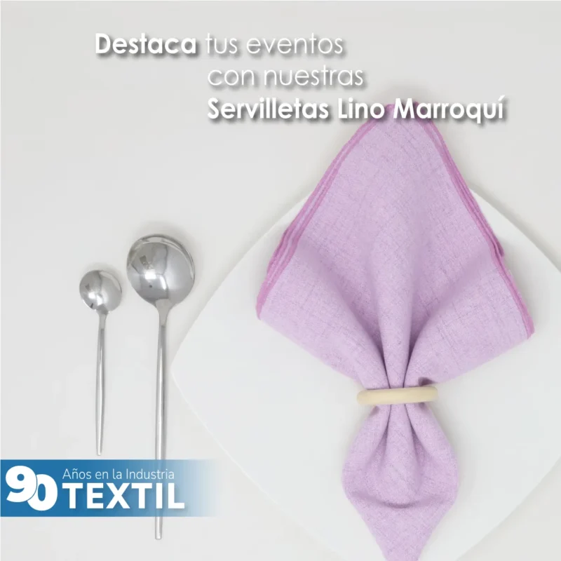 Servilleta Lino Marroquí Lila 100% Poliéster