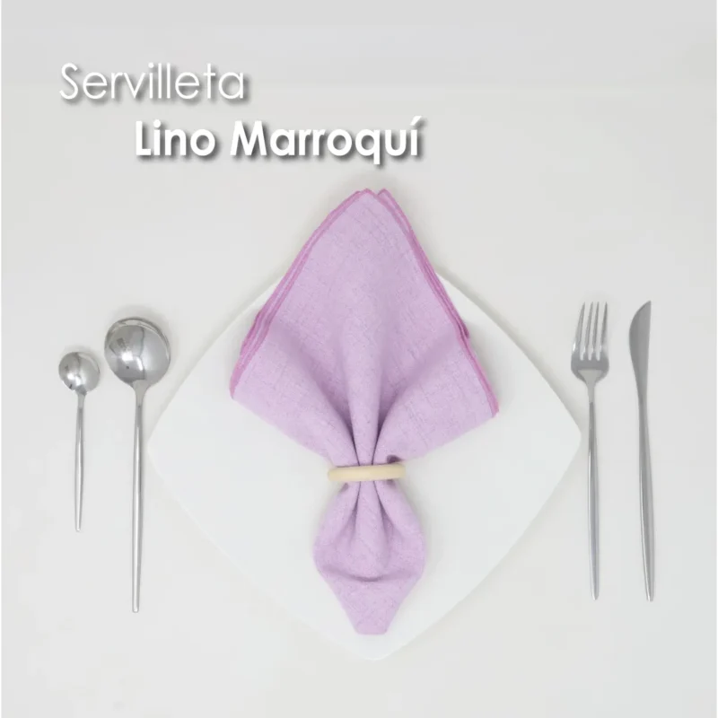 Servilleta Lino Marroquí Lila 100% Poliéster