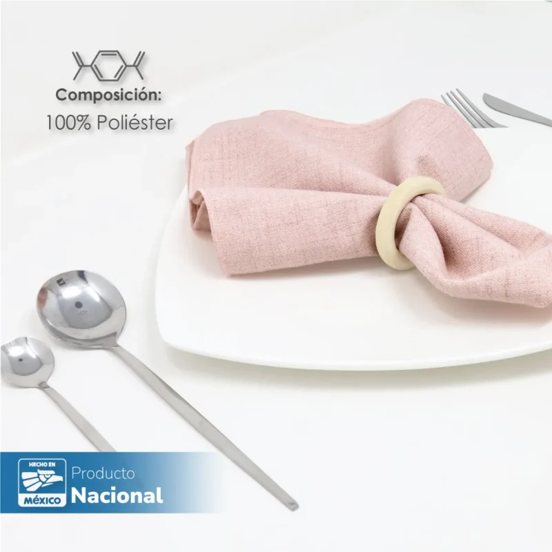 Servilleta Lino Marroquí Rosa 100% Poliéster