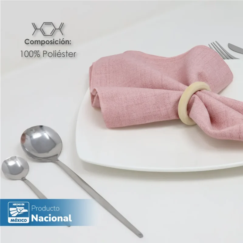 Servilleta Lino Marroquí Rosa Pastel 100% Poliéster