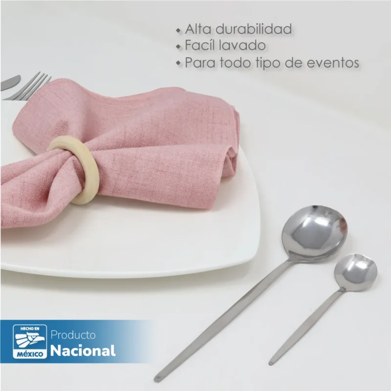 Servilleta Lino Marroquí Rosa Pastel 100% Poliéster