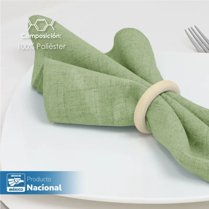 Servilleta Lino Marroquí Verde Aguacate 100% Poliéster