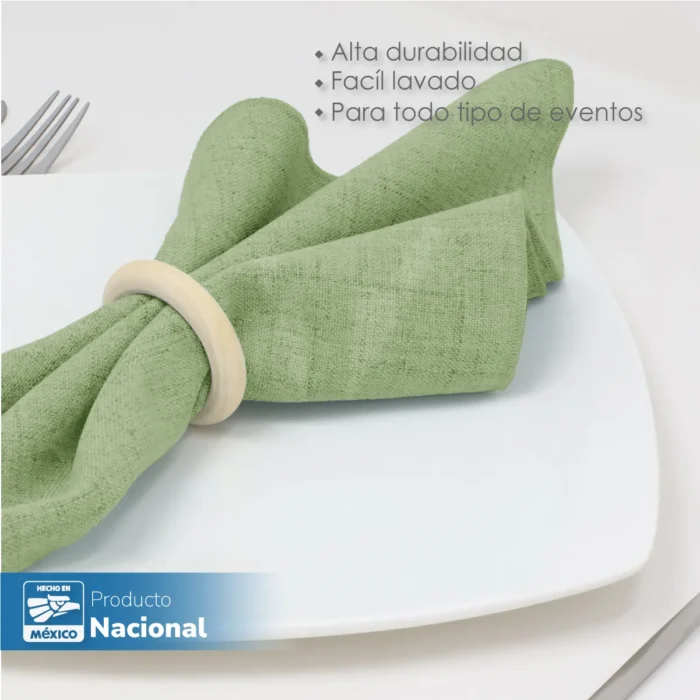 Servilleta Lino Marroquí Verde Aguacate 100% Poliéster