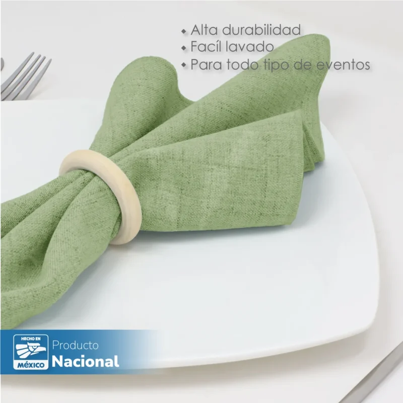 Servilleta Lino Marroquí Verde Aguacate 100% Poliéster