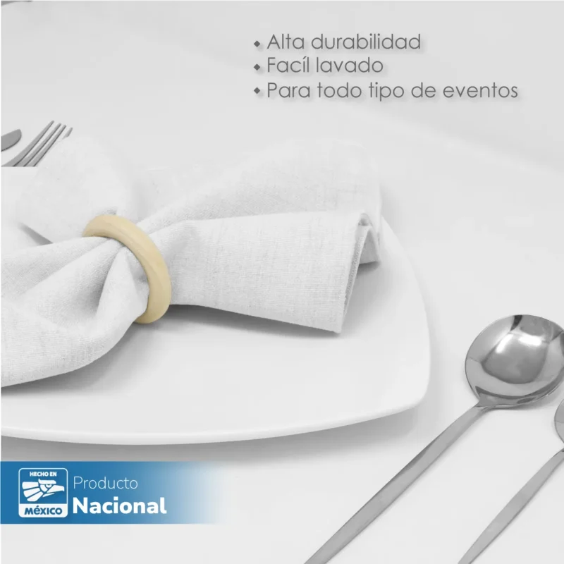 Servilleta Lino Marroquí Blanco 100% Poliéster
