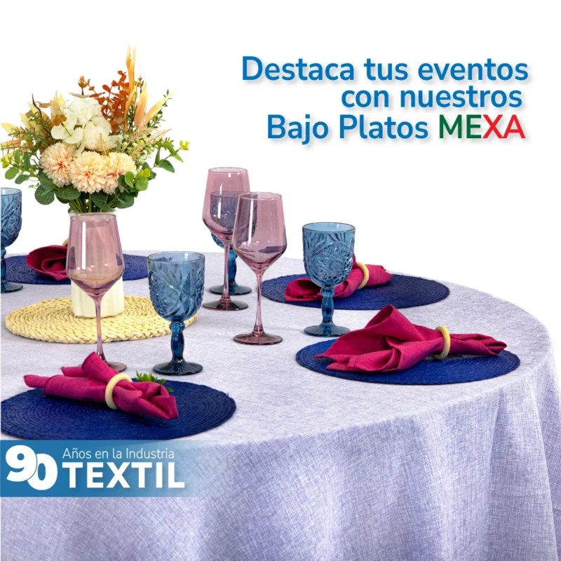 Bajo Plato Mexa Azul Rey 35 cm