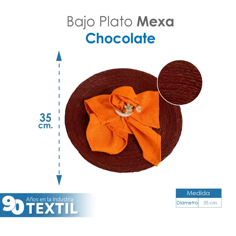 Bajo Plato Mexa Chocolate 35 cm