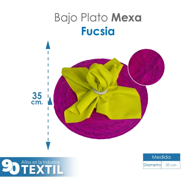 Bajo Plato Mexa Fucsia 35 cm
