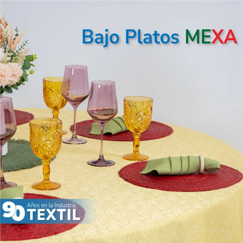Bajo Plato Mexa Rojo 35 cm