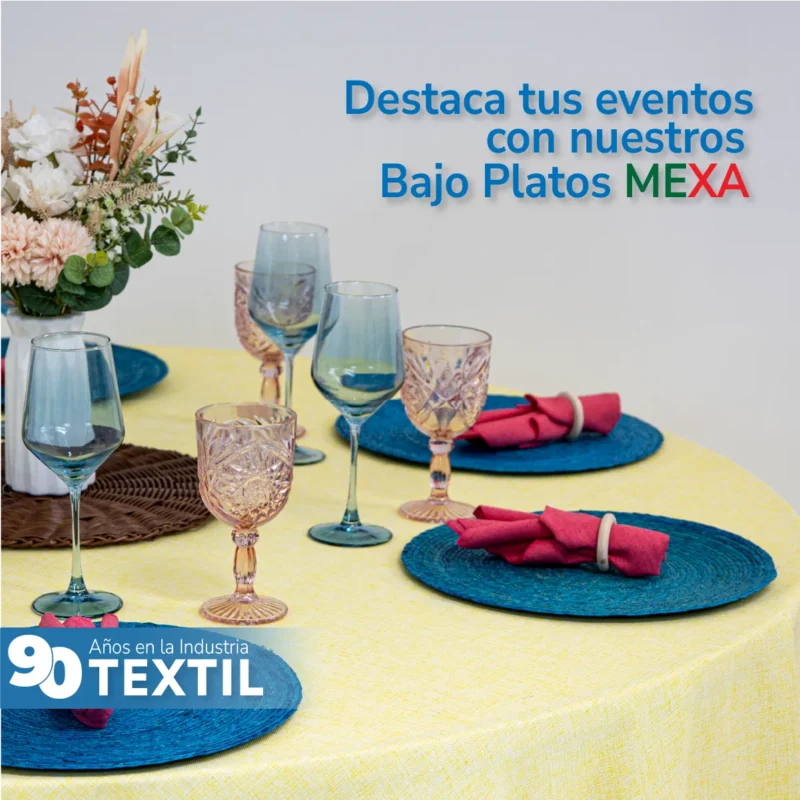 Bajo Plato Mexa Turquesa 35 cm