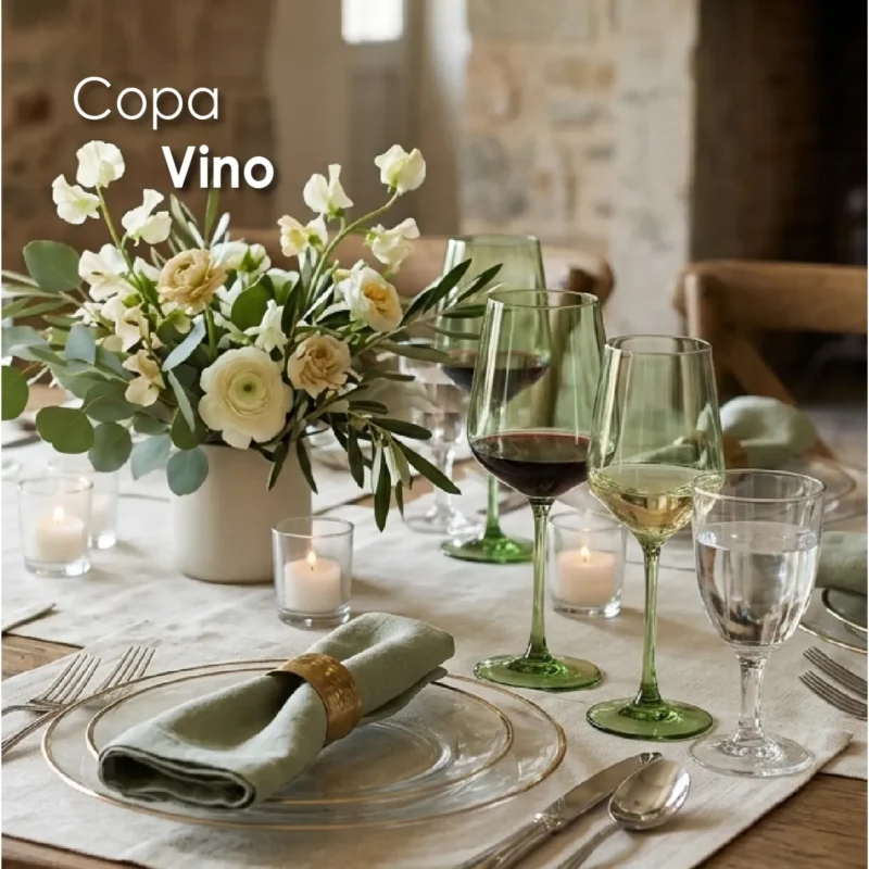 Copa para Vino MH 460 ml Verde Olivo