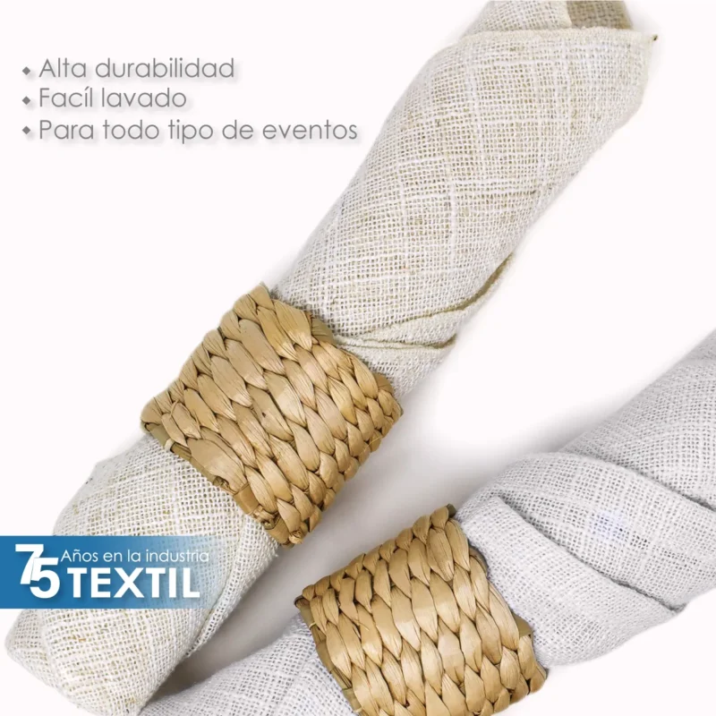 Servilleta Lino Lucerna 45x45 cm Blanco