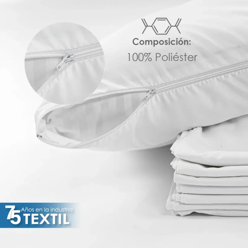 Funda de Almohada Microfibra con cierre Blanco