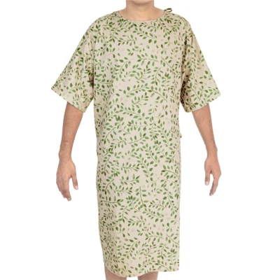 Bata de paciente Fantasía Hojas (Microfibra)