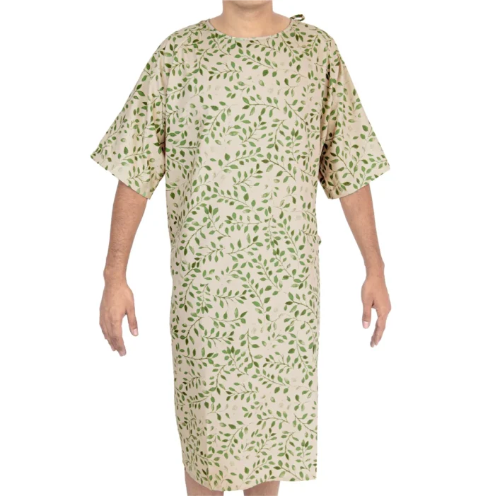 Bata de paciente Fantasía Hojas (Microfibra)