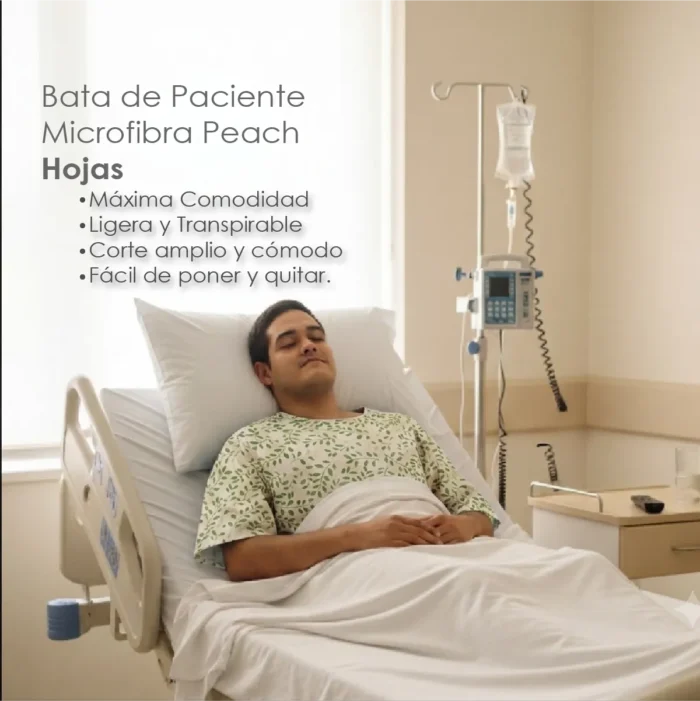 Bata de paciente Fantasía Hojas (Microfibra)