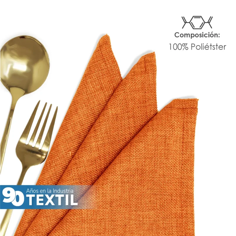 Servilleta Lino Ginebra 45x45 cm Naranja