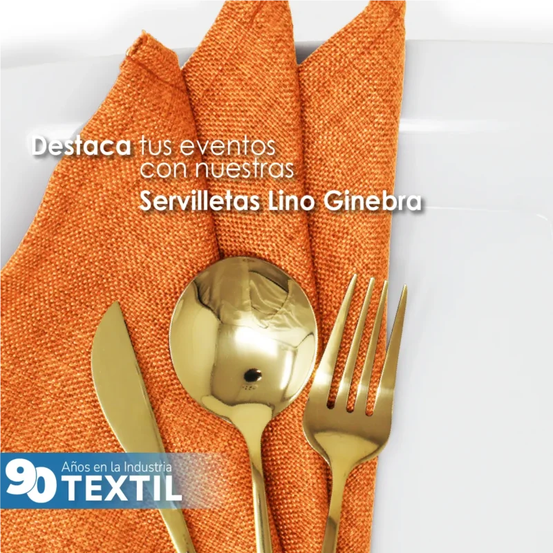 Servilleta Lino Ginebra 45x45 cm Naranja