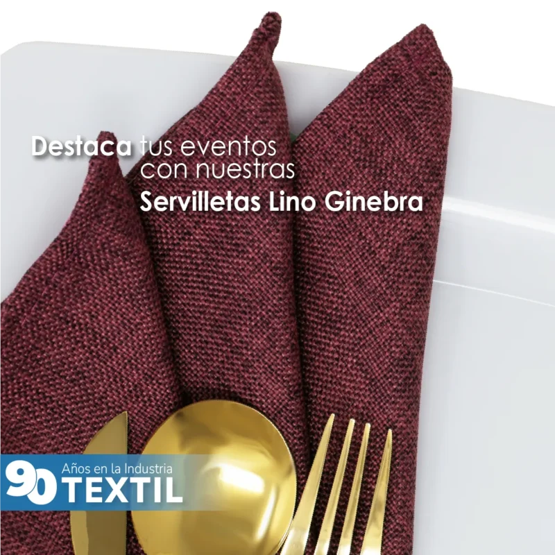Servilleta Lino Ginebra 45x45 cm Tinto