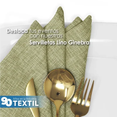 Servilleta Lino Ginebra 45x45 cm Verde Seco: imagen 5