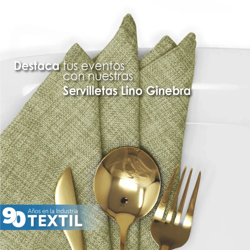 Servilleta Lino Ginebra 45x45 cm Verde Seco