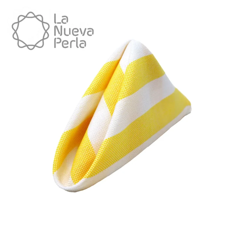 Servilleta Lino Ginebra 45x45 cm Rayas Amarilla