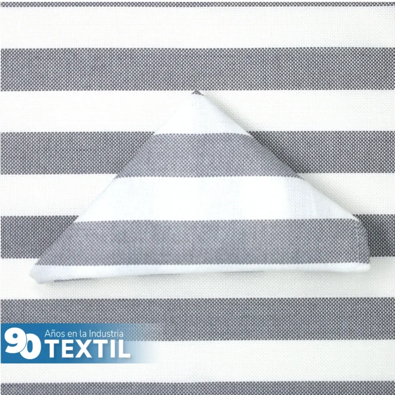Servilleta Lino Ginebra 45x45 cm Rayas Gris