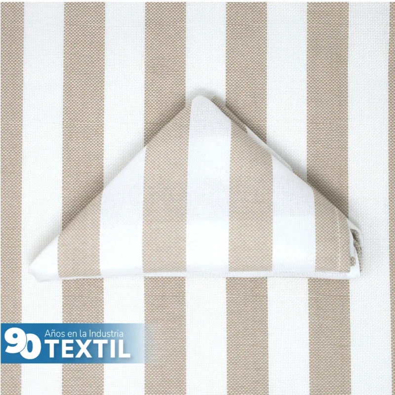 Servilleta Lino Ginebra 45x45 cm Rayas Kaky