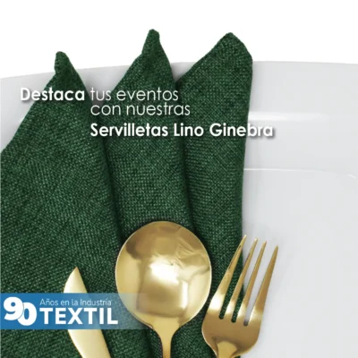 Servilleta Lino Ginebra 45x45 cm Verde Botella: imagen 4