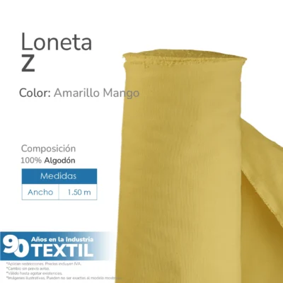 Loneta Z 1.50 M ancho Amarillo Mango: imagen 2