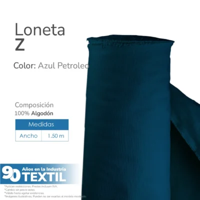 Loneta Z 1.50 M ancho Azul Petróleo: imagen 2