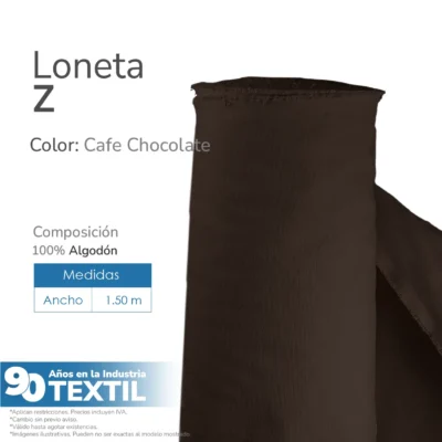 Loneta Z 1.50 M ancho Cafe Chocolate: imagen 2