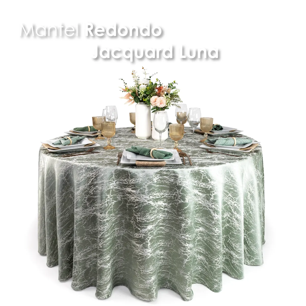 Mantel Yackard Luna Redondo YE-312 Verde: imagen 4